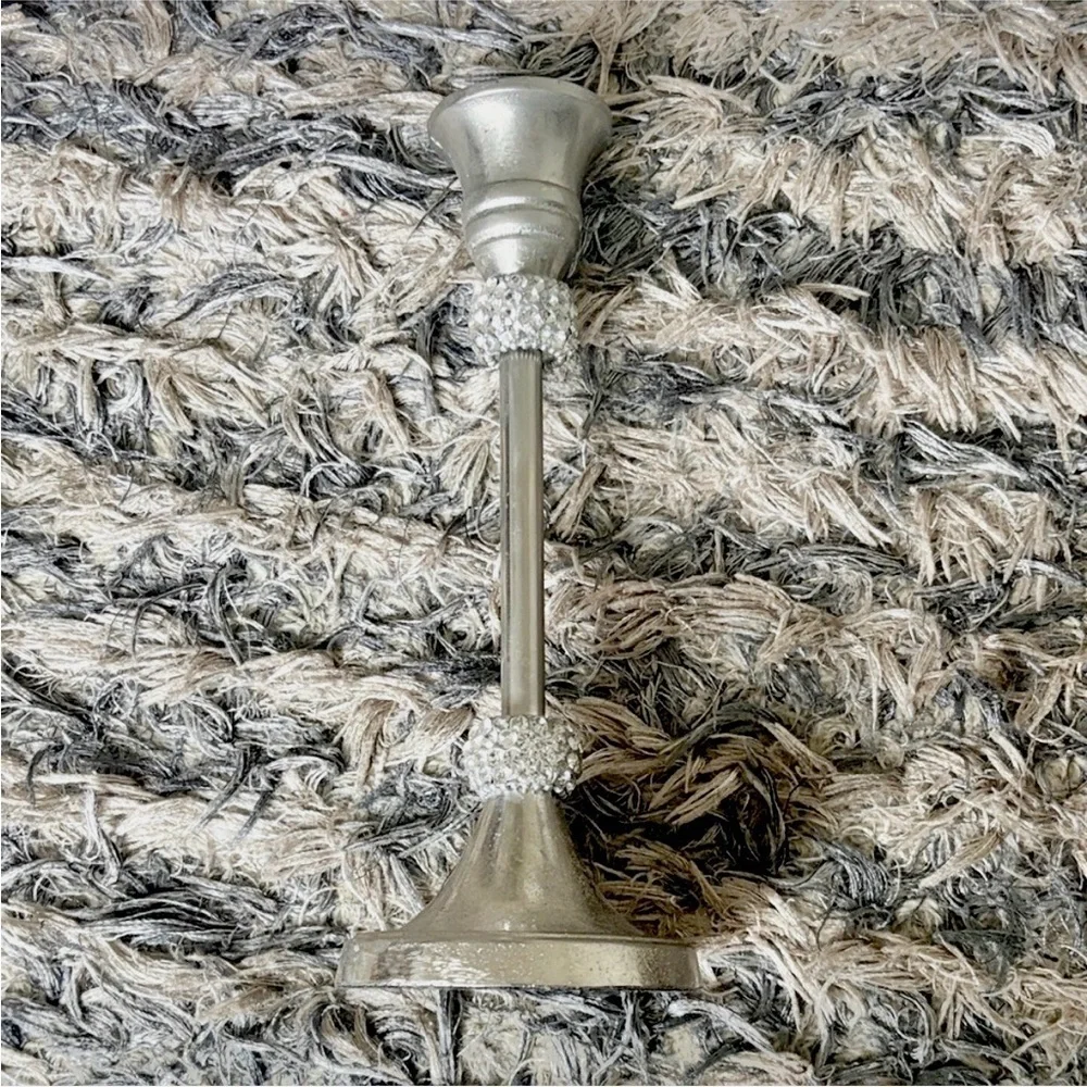Crystal Champagne Bucket, Faux Fur Bottle Sleeve, 3 Candle Stands & Snuffer Set